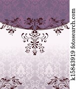 damask floral invitation damask floral invitation