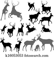 Deer animal silhouettes Deer animal silhouettes