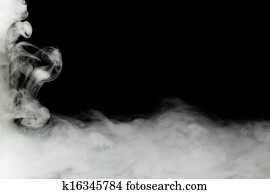 dense fog frame isolated on black