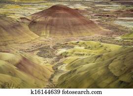 Desert shapes and colors, Painted Hills, Oregon