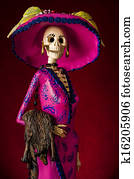 dia, de, a, dead., tradicional, mexicano, catrina