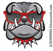 Dog with retro glasses Dog with retro glasses