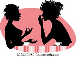 duas mulheres conversando