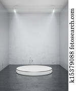 Empty stage in interior