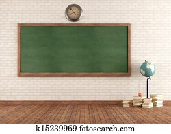 Empty vintage classroom Empty vintage classroom