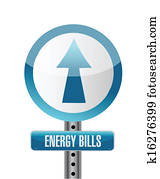 energy bills road sign illustration design energy bills road sign illustration design