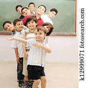 enfants, à, école, classe