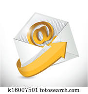 envelope email. contact us illustration design envelope email. contact us illustration design
