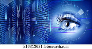 Eye on technology background. Eye on technology background.
