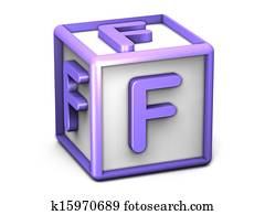 F Letter Cube F Letter Cube
