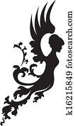 fantasie, engelchen, silhouette fantasie, engelchen, silhouette