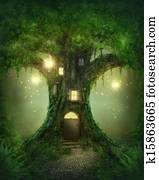 Fantasy tree house Fantasy tree house