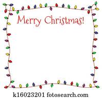 Festive Christmas Lights Frame Festive Christmas Lights Frame