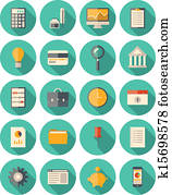 finanz, und, geschaefts, modernes, heiligenbilder, satz