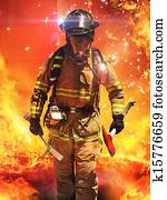 Firefighter searches for possible s Firefighter searches for possible s