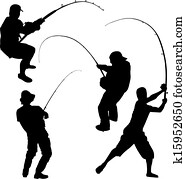 Fishing Silhouette Fishing Silhouette
