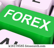 Forex Key Shows Foreign Exchange Or Currency