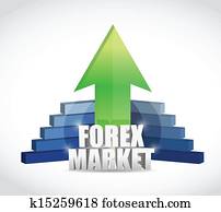 forex, 市場, 事務, 圖表, 插圖, 設計