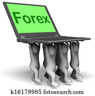 forex, 特徴, ラップトップ, ショー, fx, ∥あるいは∥, 外貨, 取引