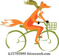 Fox on a bike Fox on a bike
