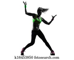frau, trainieren, gesundheit, zumba, tanzen, silhouette frau, trainieren, gesundheit, zumba, tanzen, silhouette