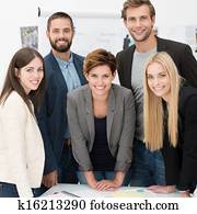 Friendly successful business team