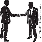 geschäftsmänner, handgeben