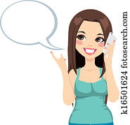 Girl Cellphone Conversation Girl Cellphone Conversation