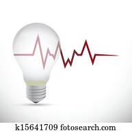 glühbirne, und, energie, abbildung, design