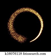 Gold glittering star dust circle Gold glittering star dust circle