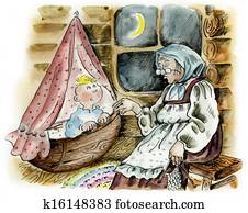 Grandmother with grandson Grandmother with grandson