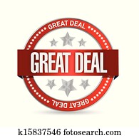great deal seal illustration design great deal seal illustration design