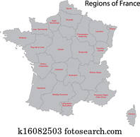 Grey France map Grey France map