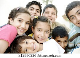 Group of happy children