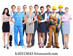 Group of professional workers. Group of professional workers.