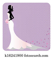 gyönyörű, menyasszony, alatt, befűz, ruha