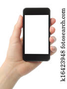 Hand holding smart phone Hand holding smart phone