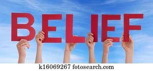 Hands Holding Red Belief