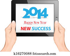 Happy new year 2014 with ipad Happy new year 2014 with ipad