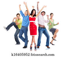 Happy people group