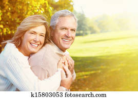 Happy senior cuople.