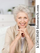 Happy smiling senior woman