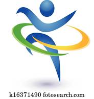 Healthy and happy logo vector