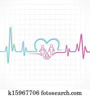 Heartbeat make family and heart