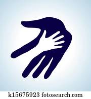 Helping hand. Helping hand.