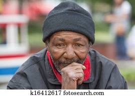 Homeless Man Thinking