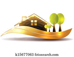 House symbol and garden House symbol and garden