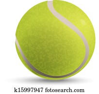 ilustração, de, um, bola tênis