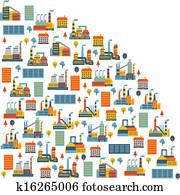 Industrial factory buildings background. Industrial factory buildings background.