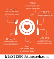 infographics of organic and healthy food infographics of organic and healthy food